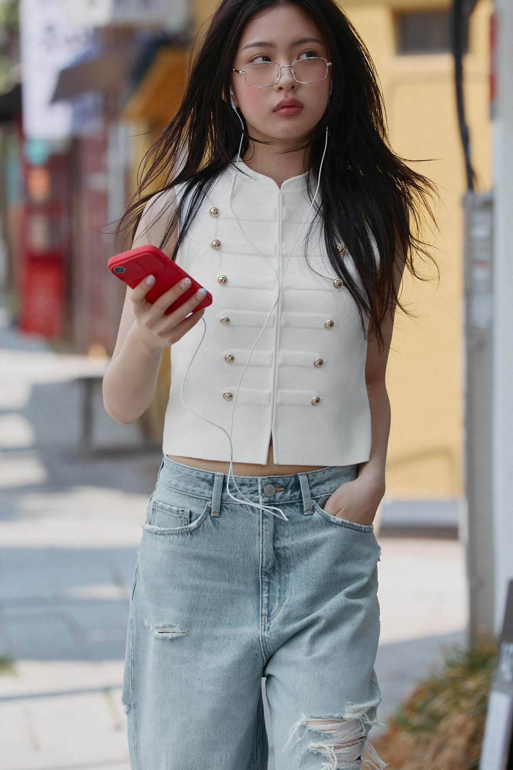 картинка Топ Zara Buttoned Waistcoat, белый от магазина Одежда+