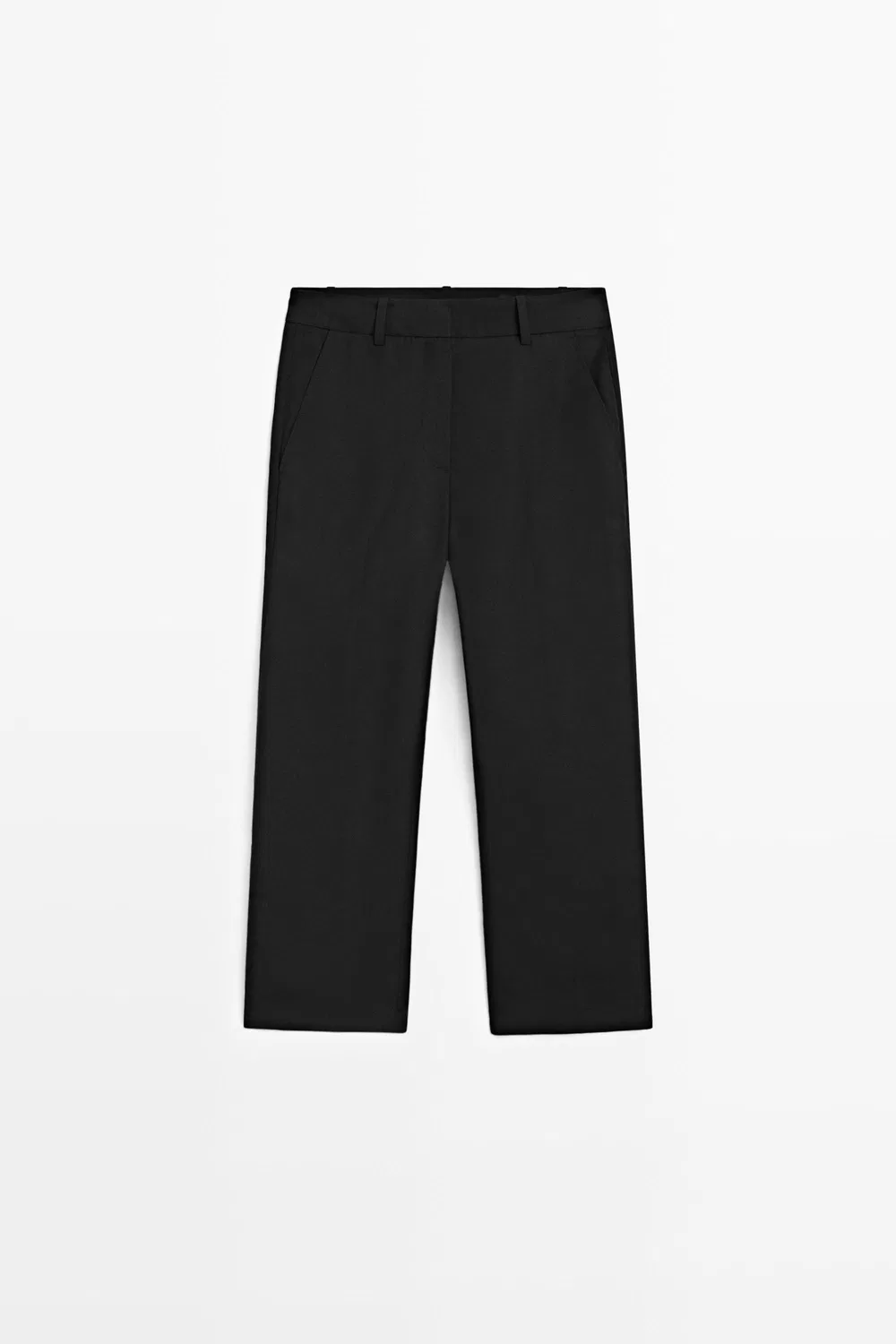 картинка Брюки-капри Massimo Dutti Slim Fit, черный от магазина Одежда+