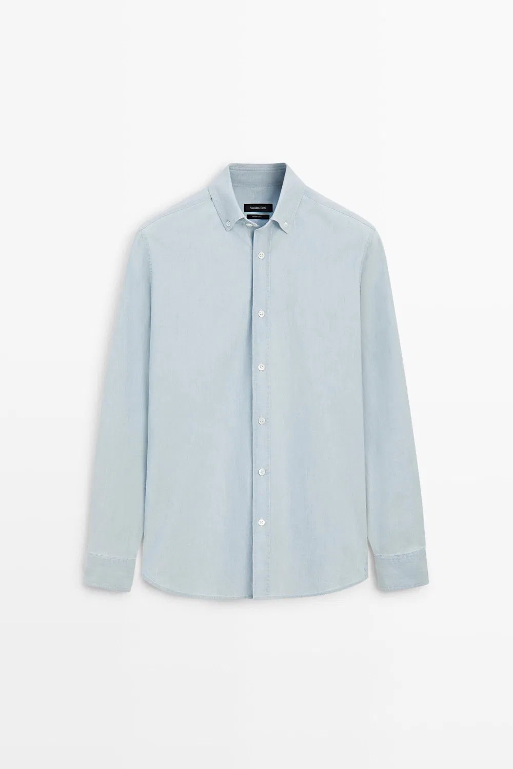 картинка Рубашка Massimo Dutti 100% Cotton Denim, небесно-голубой от магазина Одежда+