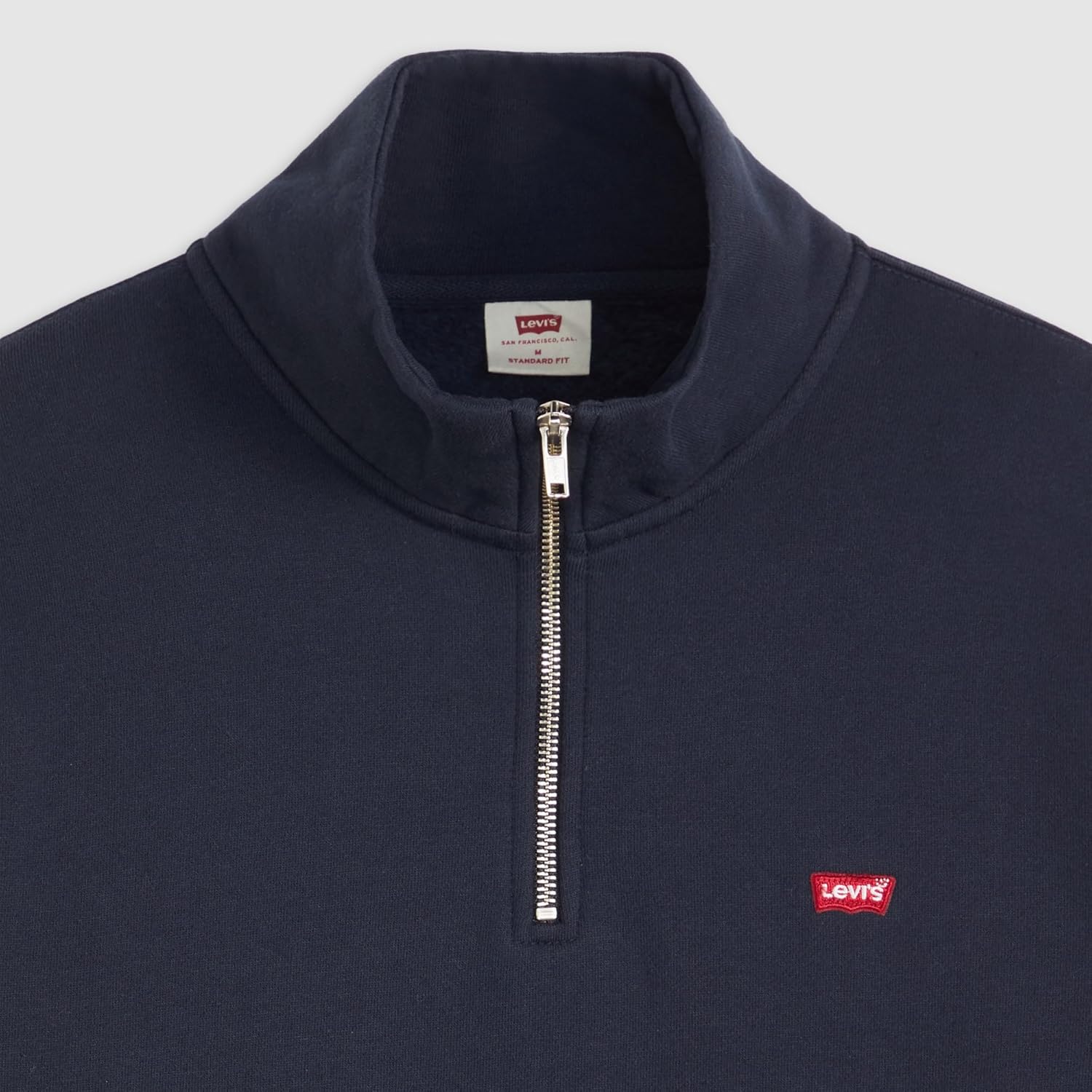 картинка Свитшот Levi's Logo Quarter-Zip Long Sleeve, темно-синий от магазина Одежда+
