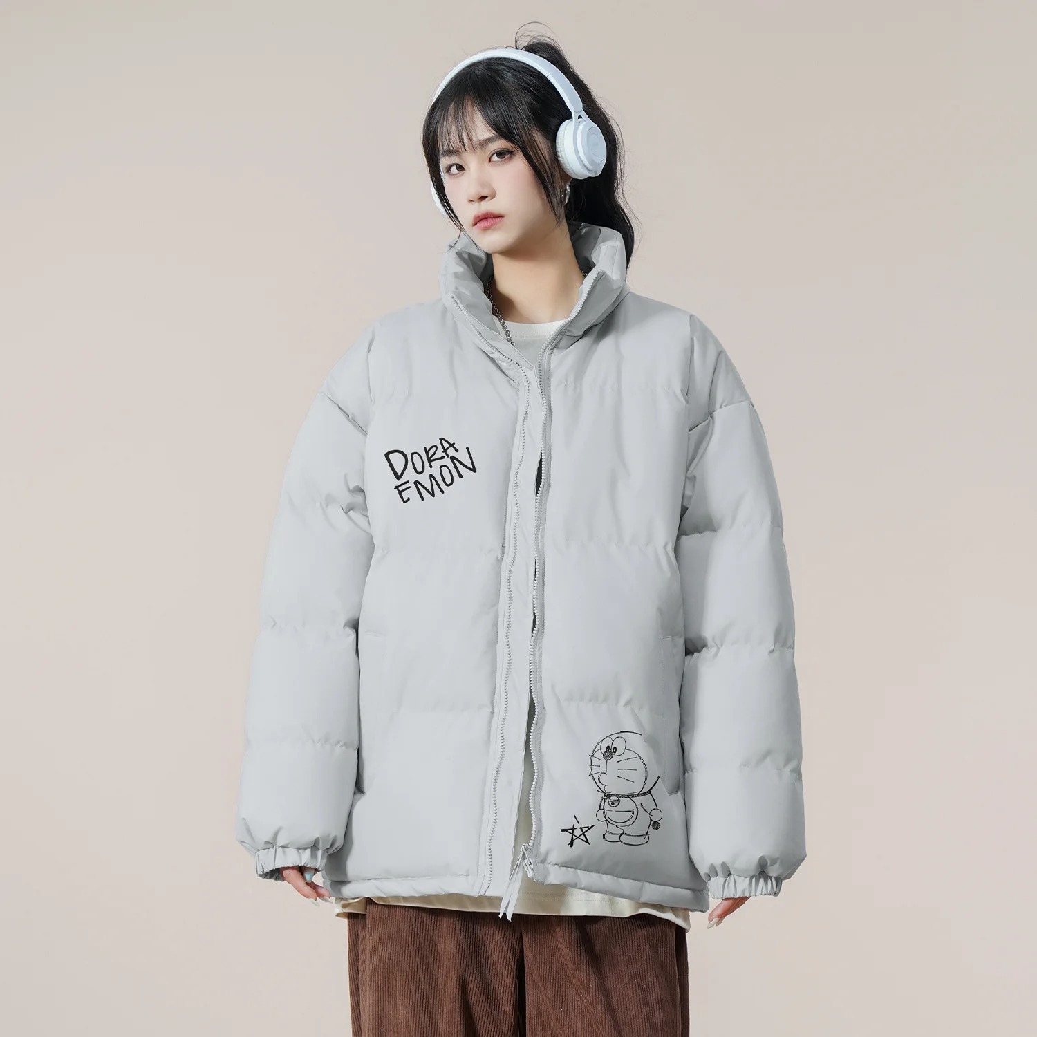 картинка Куртка DoraemonA Puffer, серый от магазина Одежда+