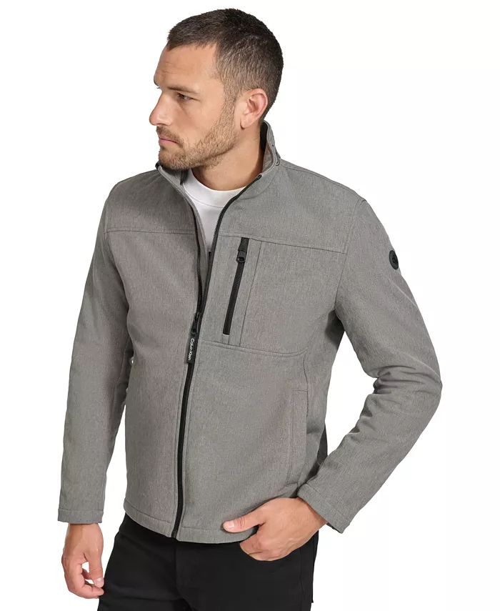 картинка Ветровка Calvin Klein Infinite Stretch Soft Shell, светло-серый от магазина Одежда+
