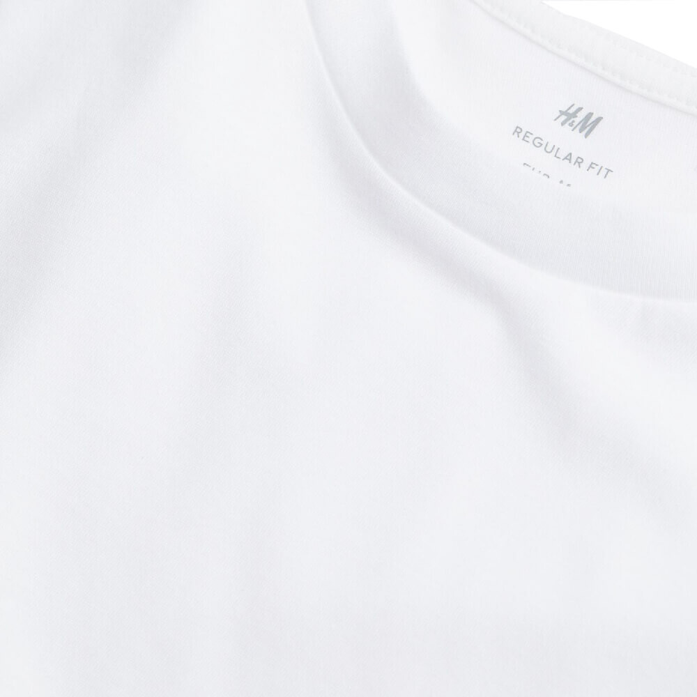 картинка Лонгслив H&M Regular Fit, белый от магазина Одежда+