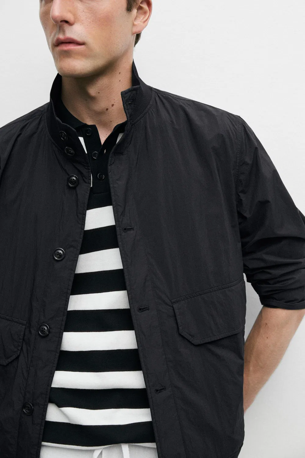 картинка Куртка-бомбер Massimo Dutti With Pocket Details, темно-синий от магазина Одежда+