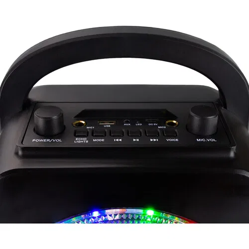 картинка Перезаряжаемая Bluetooth караоке-машина RockJam с двумя беспроводными микрофонами от магазина Одежда+