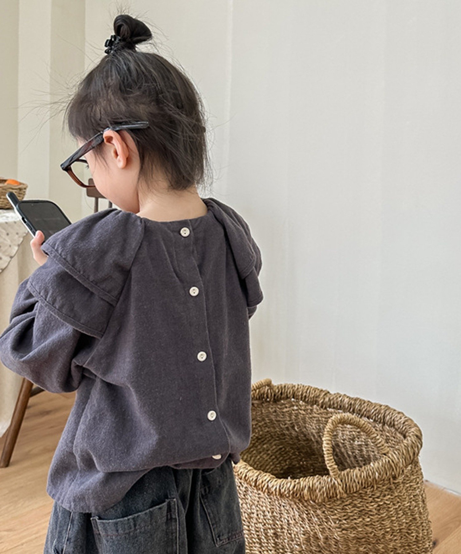 картинка Топ с оборками Aimoha Kids, Dark Gray от магазина Одежда+