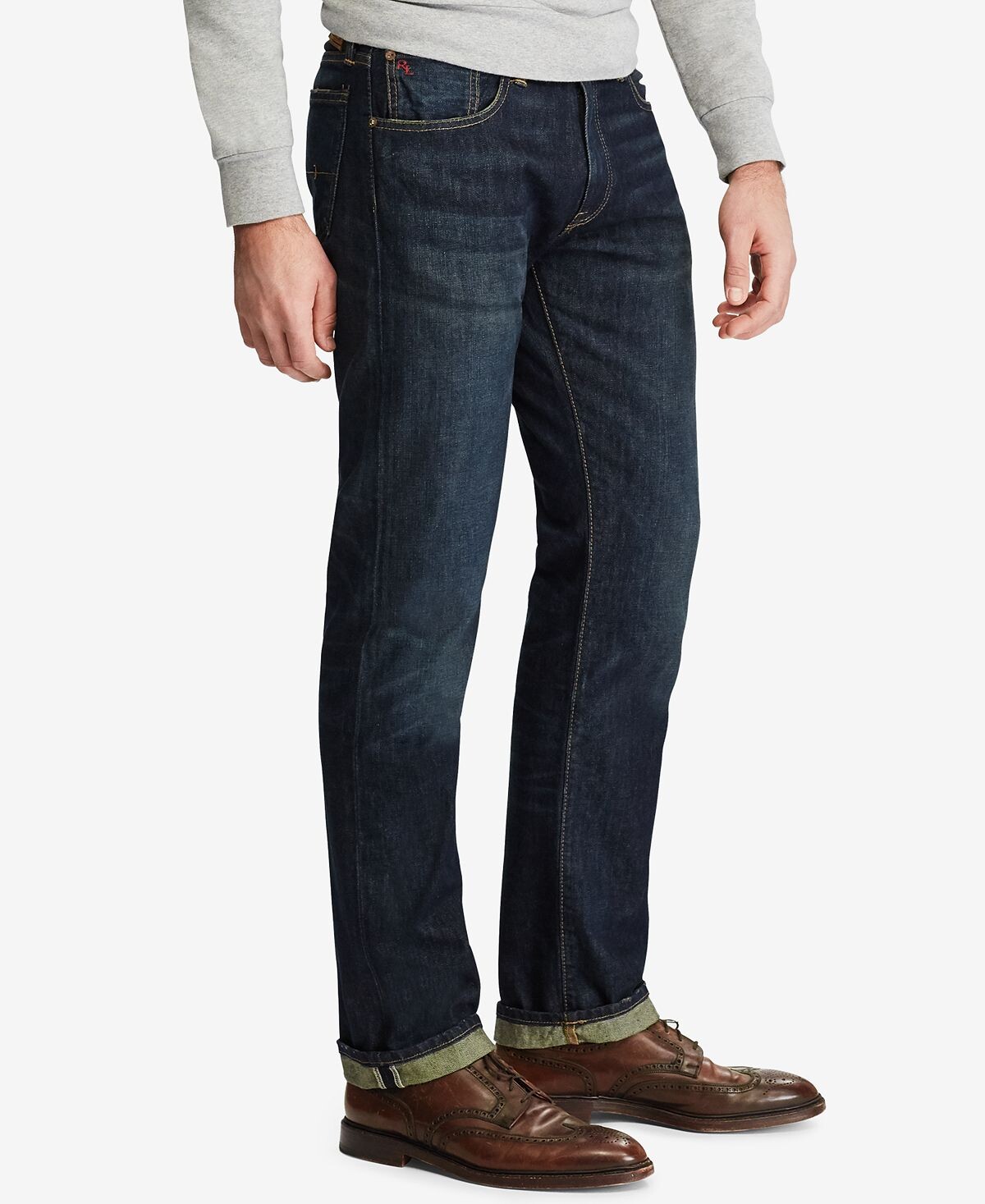 картинка Мужские прямые джинсы hampton relaxed Polo Ralph Lauren, мульти от магазина Одежда+