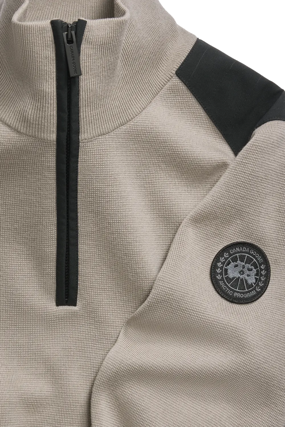 картинка Свитер Canada Goose Stormont ¼ Zip Black Label, Limestone от магазина Одежда+
