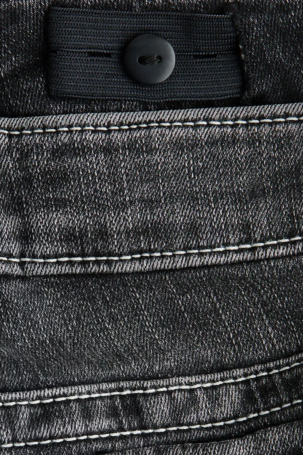 картинка Узкие джинсы-клеш с низкой посадкой H&M, Denimschwarz от магазина Одежда+