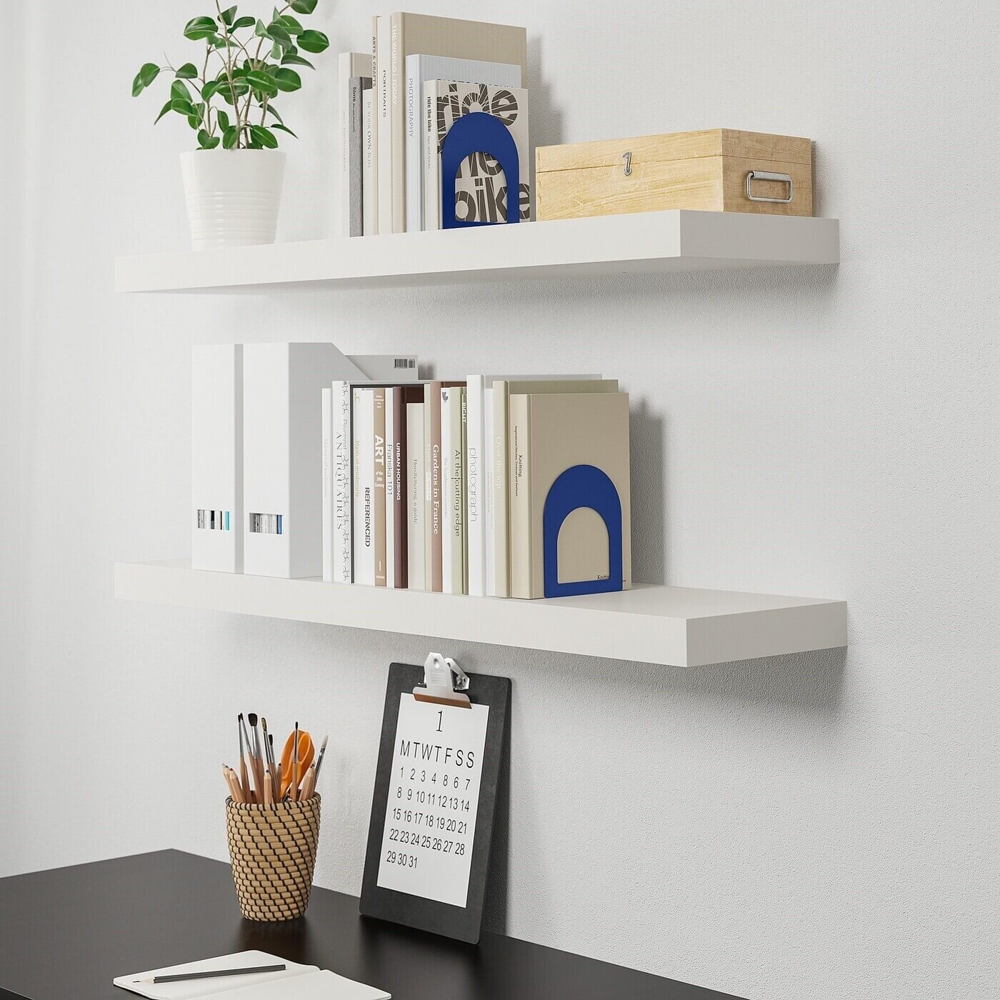 картинка Полка навесная Ikea Lack, 110x26 см, белый от магазина Одежда+
