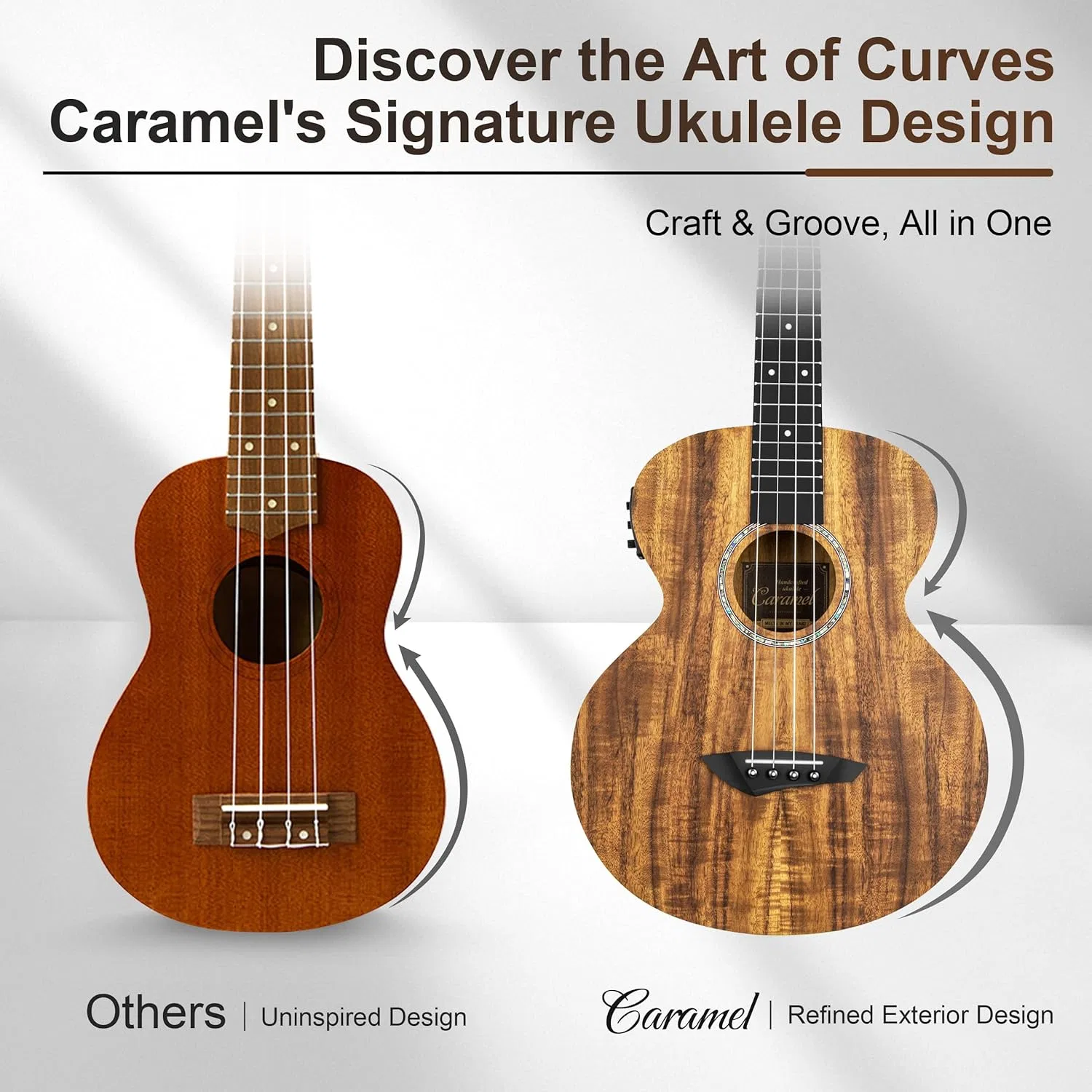 картинка Бас-баритон укулеле CB207, Caramel, Laminated Matte от магазина Одежда+