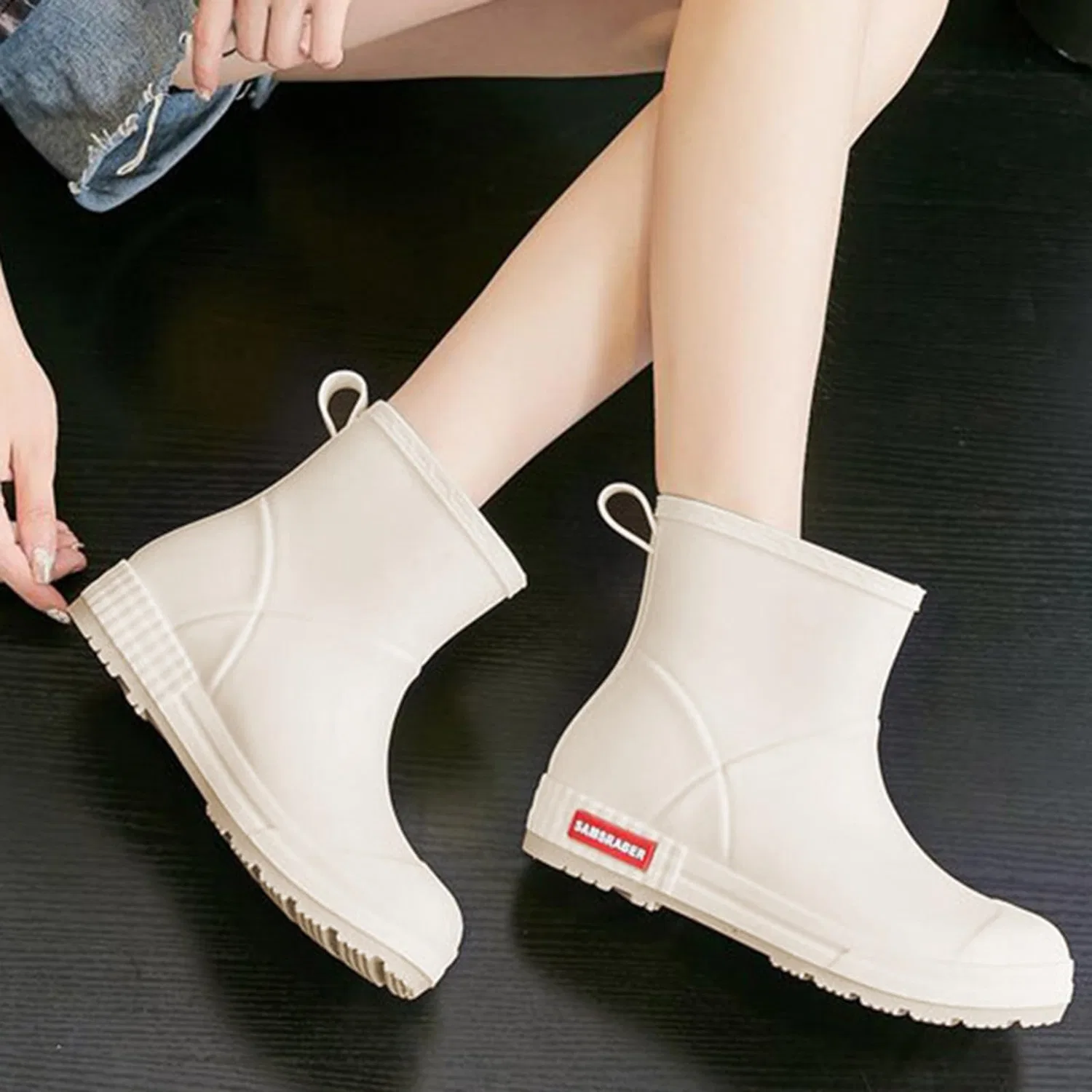 картинка Детские резиновые сапоги без каблука, Beige от магазина Одежда+