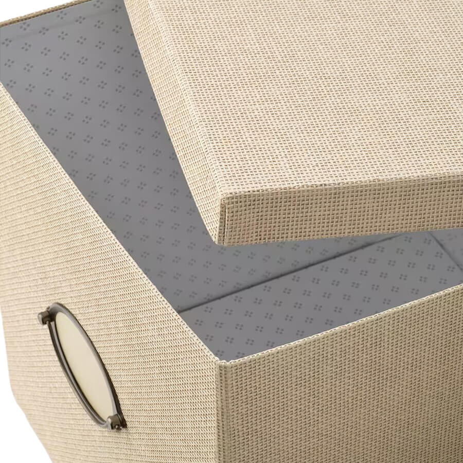 картинка Коробка с крышкой Ikea Kvarnvik 32x35, бежевый от магазина Одежда+