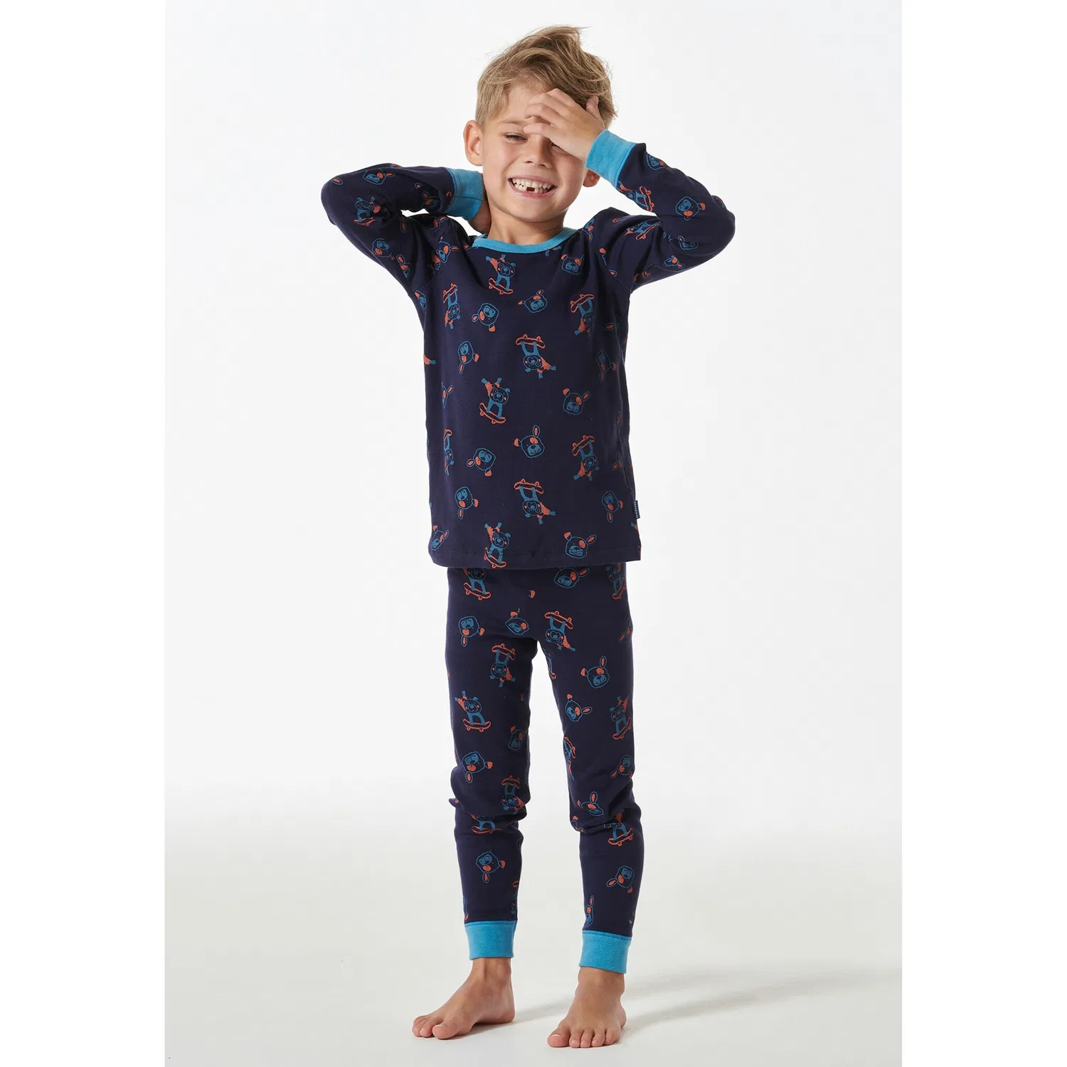 картинка Детская пижама с принтом Boys World Schiesser, Dark Blue от магазина Одежда+