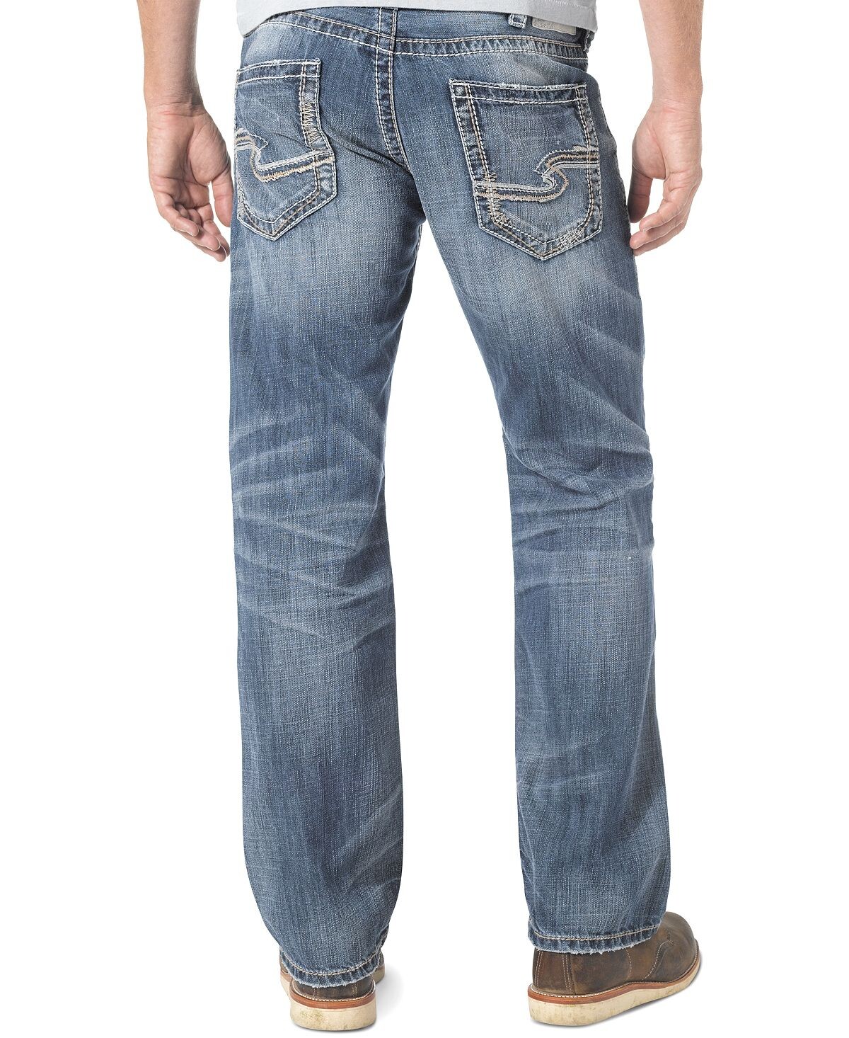 картинка Мужские прямые джинсы zac свободного кроя Silver Jeans Co., мульти от магазина Одежда+