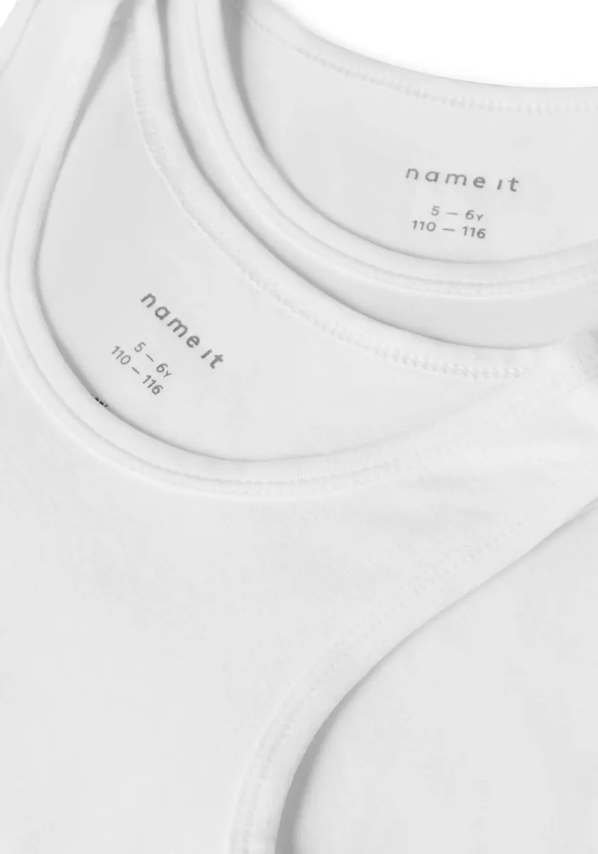 картинка Майка Name It "NKMTANK TOP 2P" (упаковка, 2 шт.), белый от магазина Одежда+