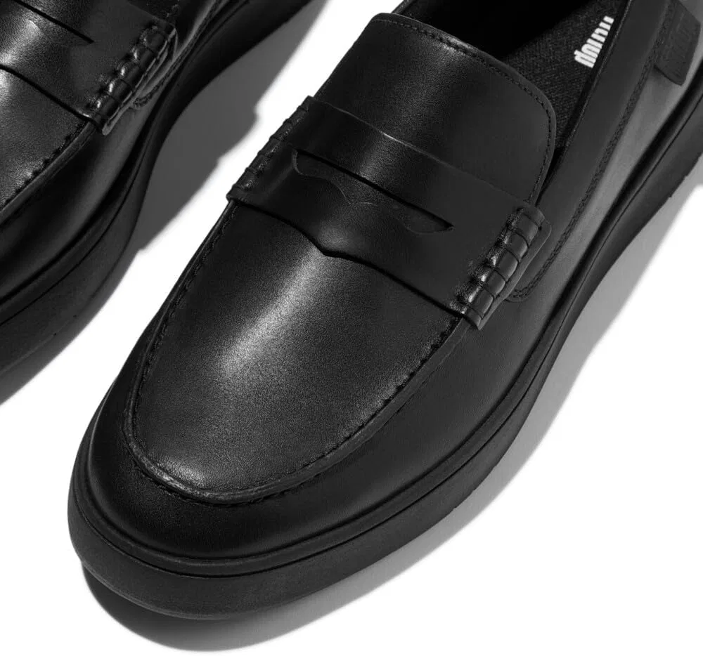 картинка Мужские кожаные лоферы Fitflop Rally, Black от магазина Одежда+