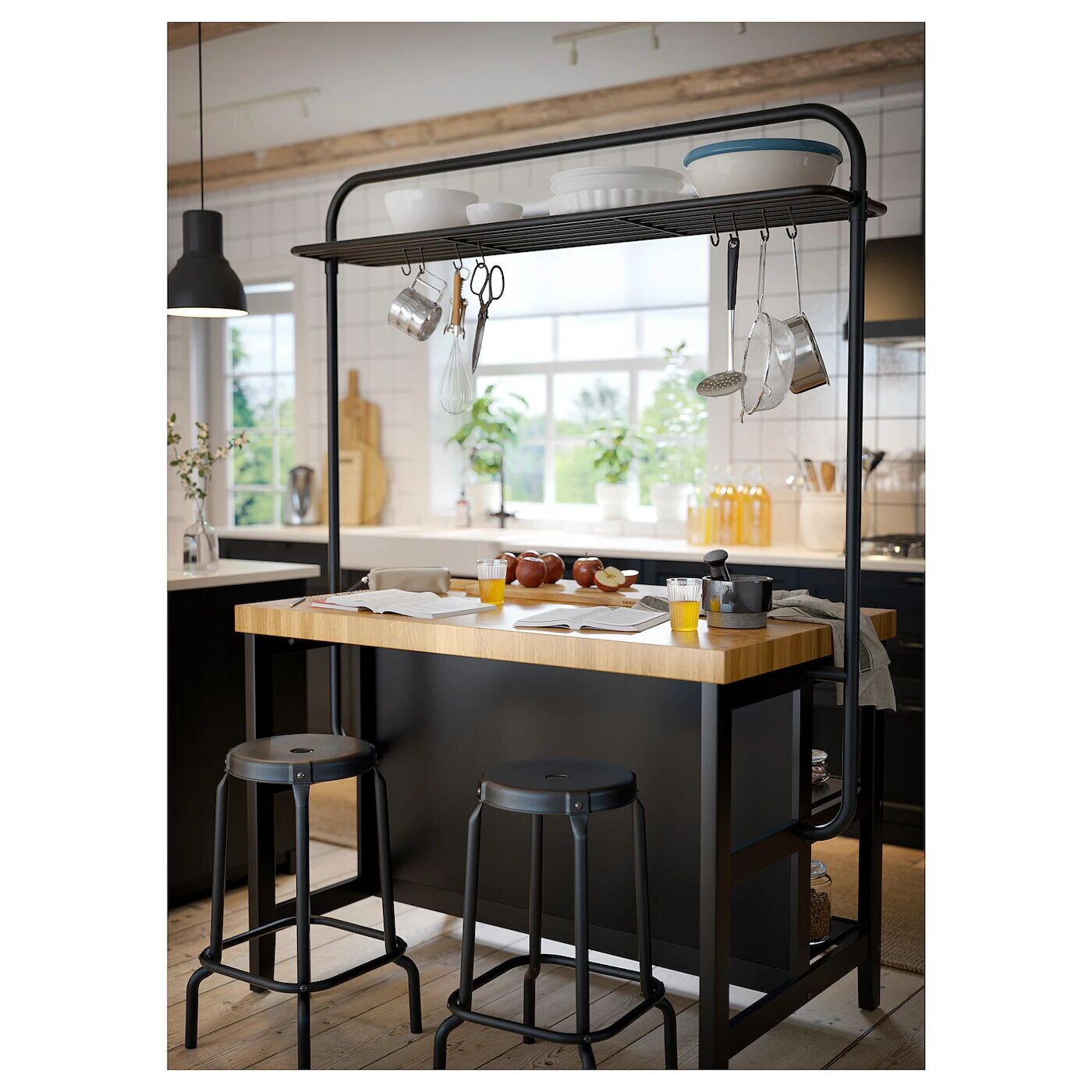 картинка Каркас для кухонного острова, черный, VADHOLMA IKEA от магазина Одежда+