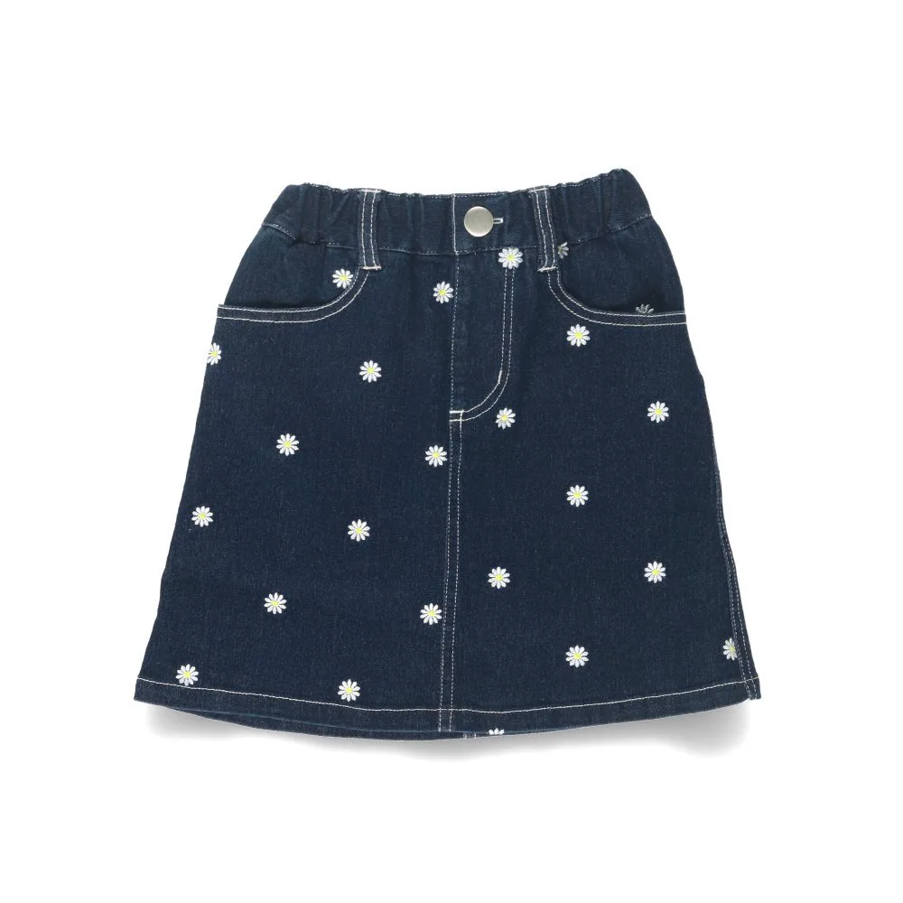 картинка Джинсовая юбка с цветочной вышивкой Branshes, Navy blue от магазина Одежда+