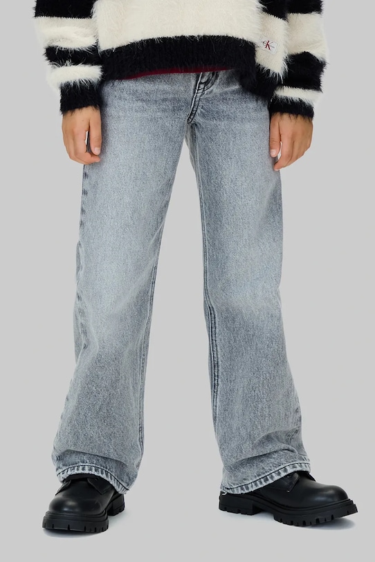 картинка Детские джинсы HR WIDE Calvin Klein Jeans, серый от магазина Одежда+