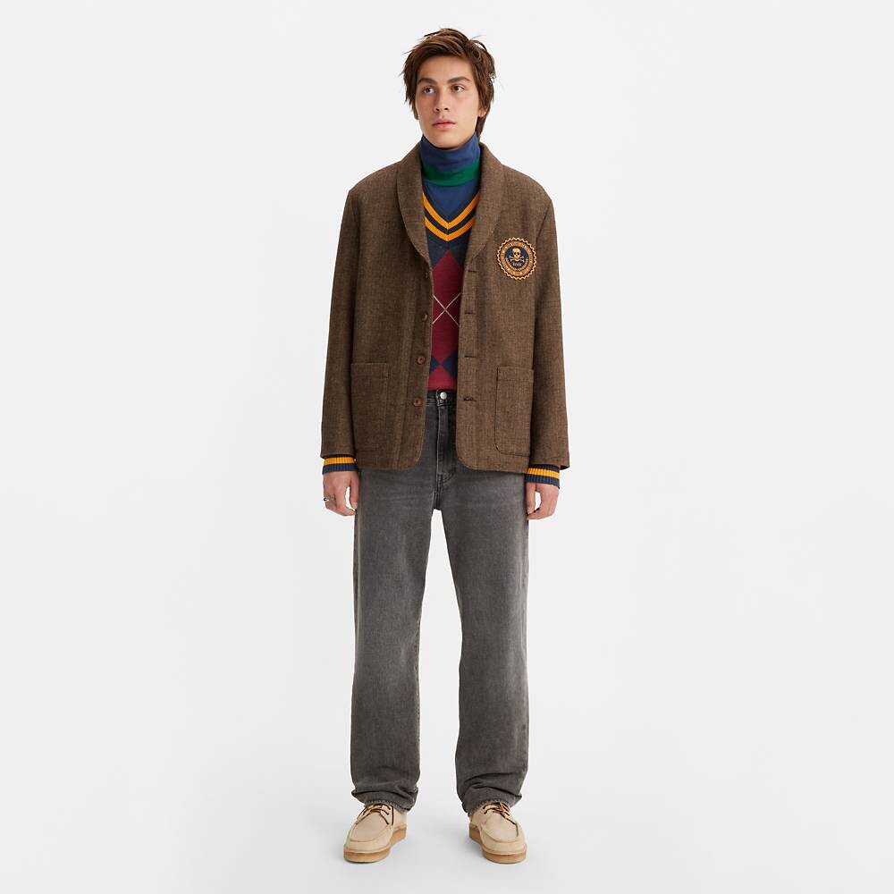 картинка Мужские джинсы Levi's Levi' Premium 568 Loose Straight, серый от магазина Одежда+