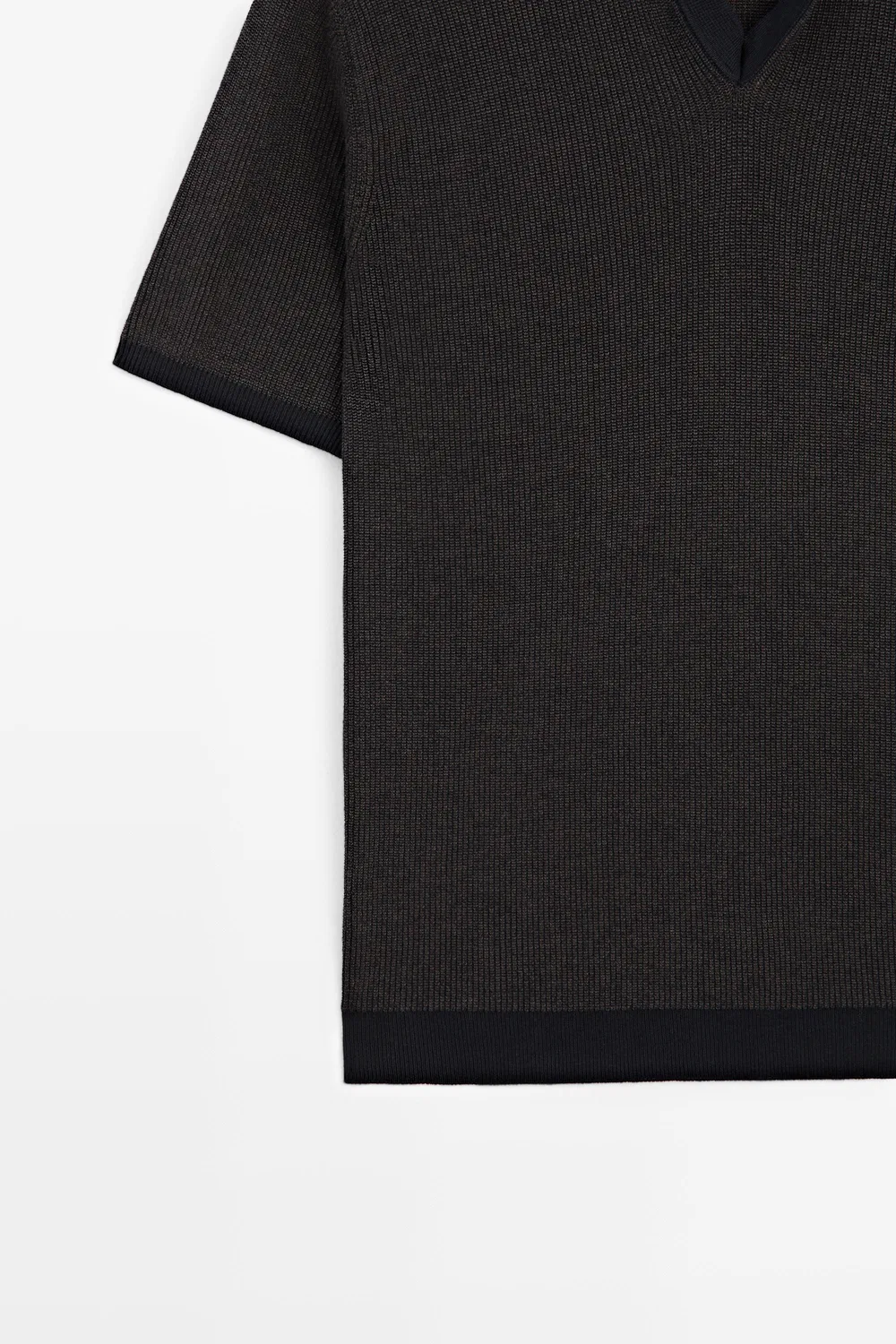 картинка Поло-свитер Massimo Dutti 100% Cotton Knit, темно-синий от магазина Одежда+