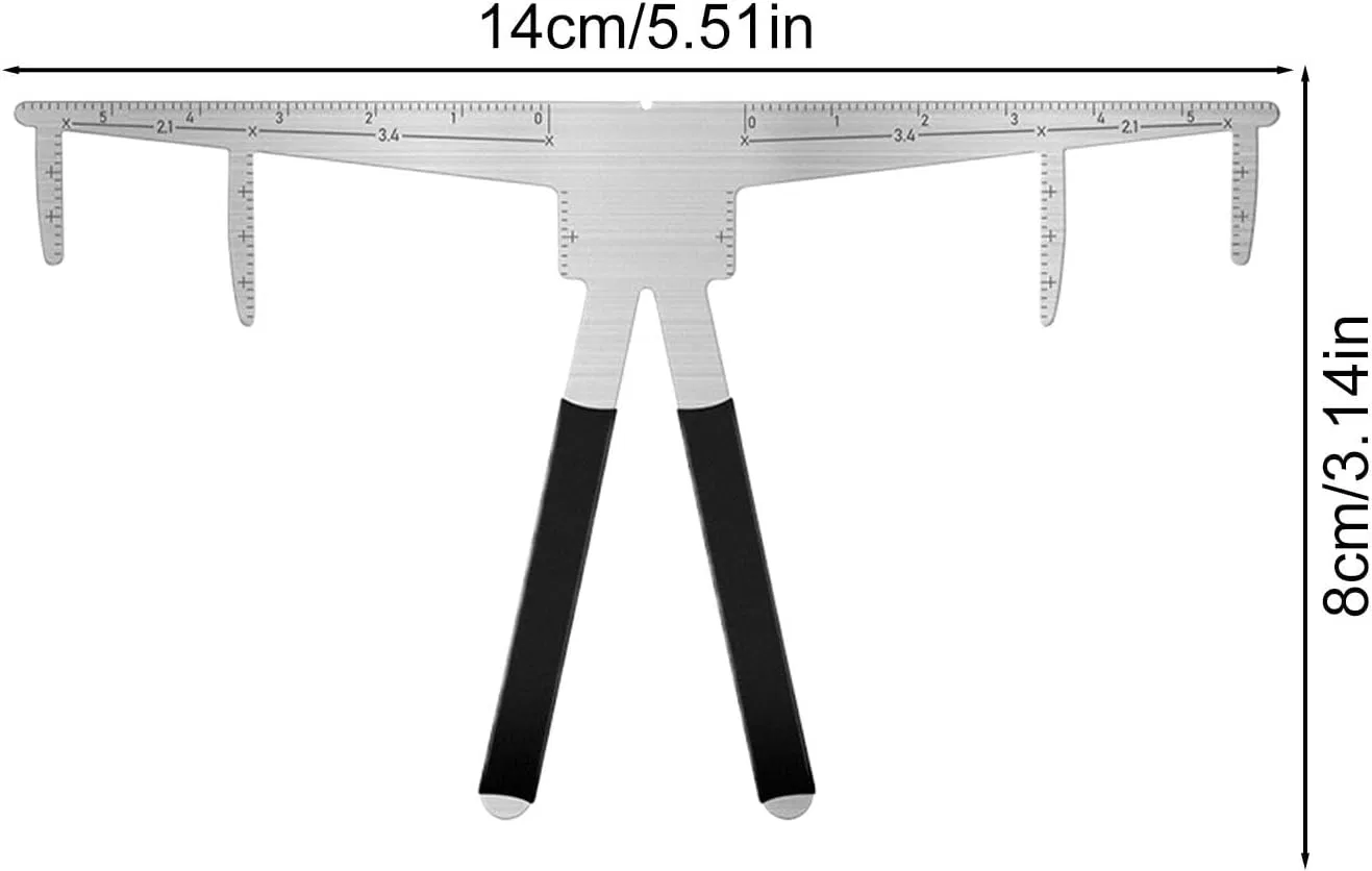 картинка Трафарет для бровей металлический Lezccjm 14x8 см от магазина Одежда+