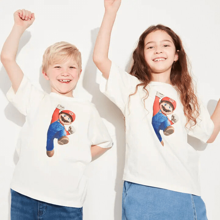 картинка Футболка Uniqlo UT Super Mario Bros. Movie, белый от магазина Одежда+