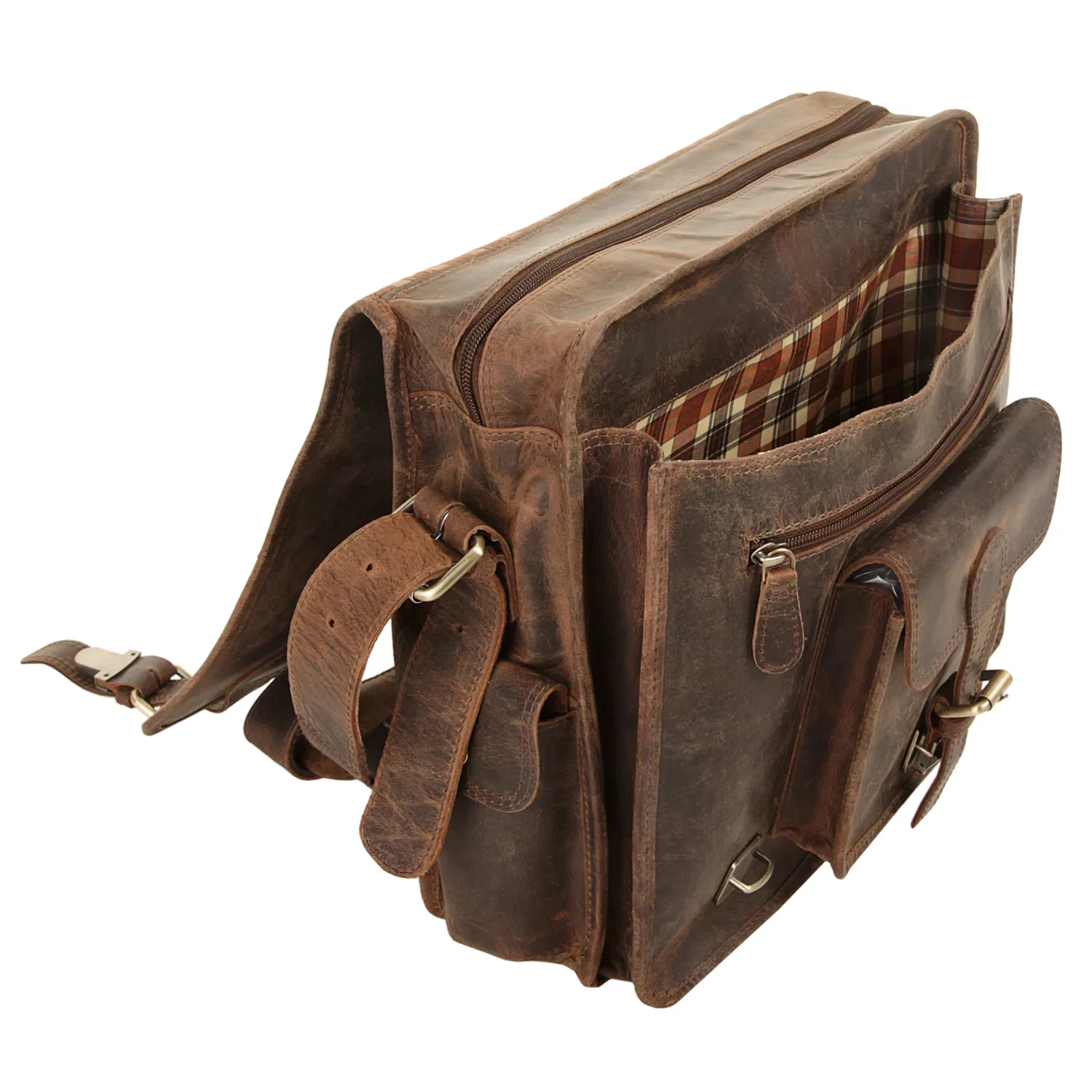 картинка Кожаный портфель A4 Bagan, Brown от магазина Одежда+