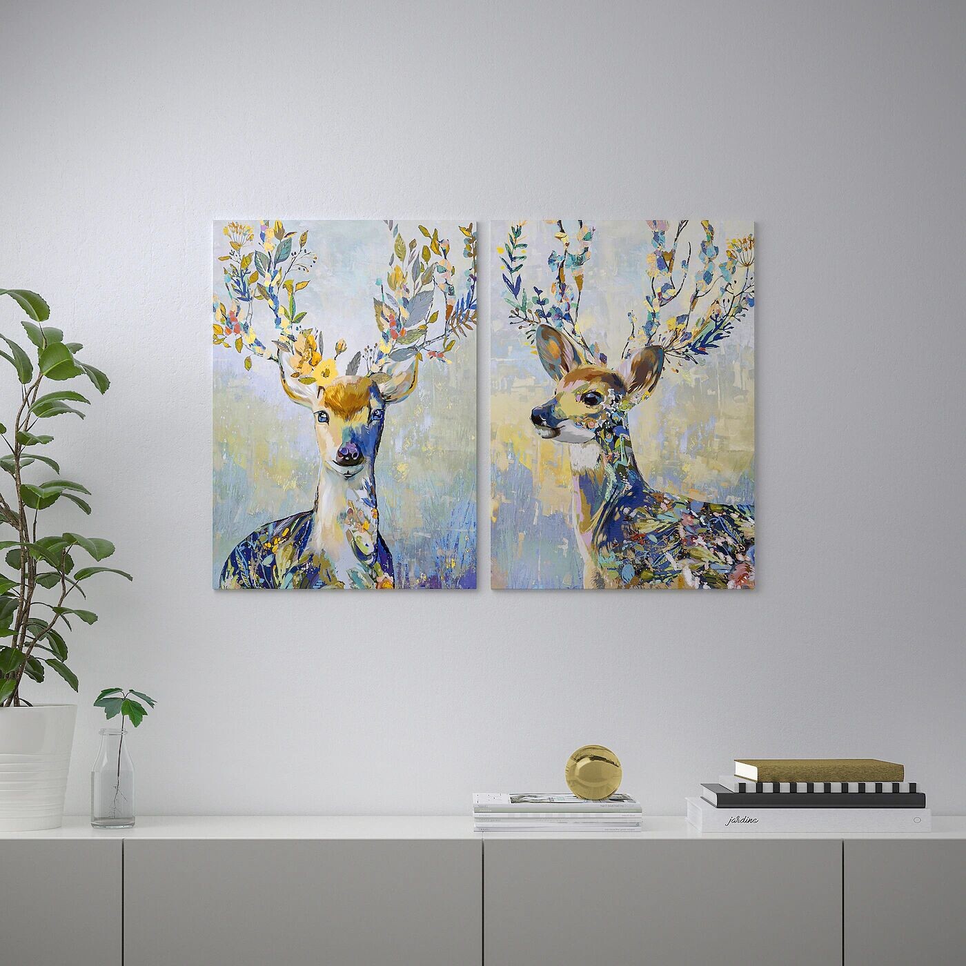картинка Картина, разноцветный олень, 50х70 см, PJÄTTERYD IKEA от магазина Одежда+
