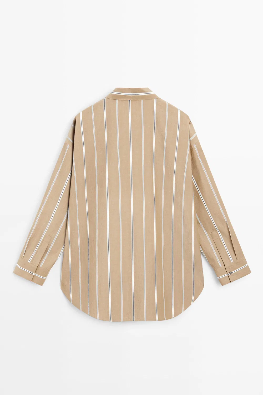 картинка Рубашка Massimo Dutti Striped With Button Detail, коричневый от магазина Одежда+