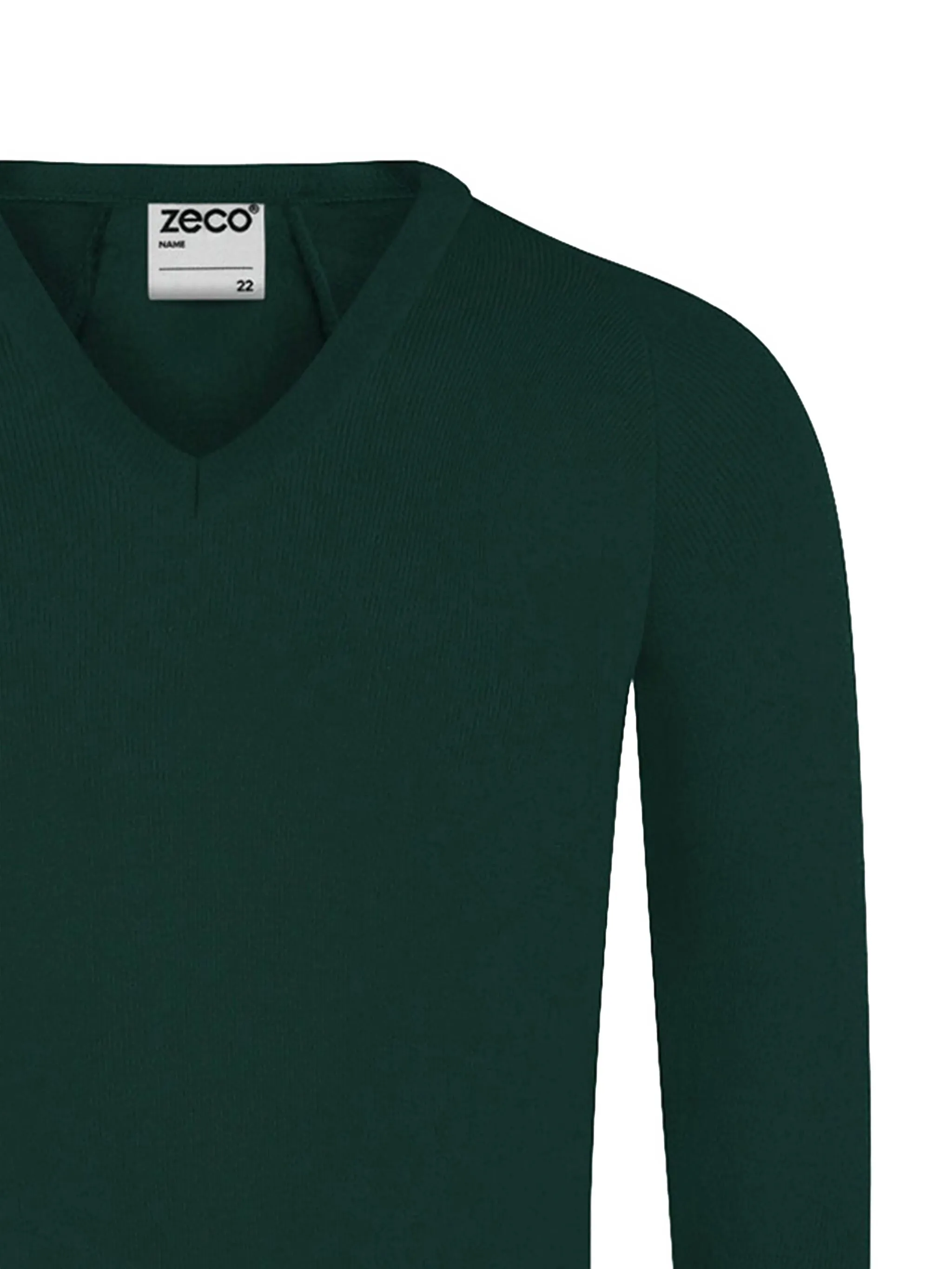 картинка Свитер с V-образным вырезом Zeco Schoolwear Kids, зеленый от магазина Одежда+