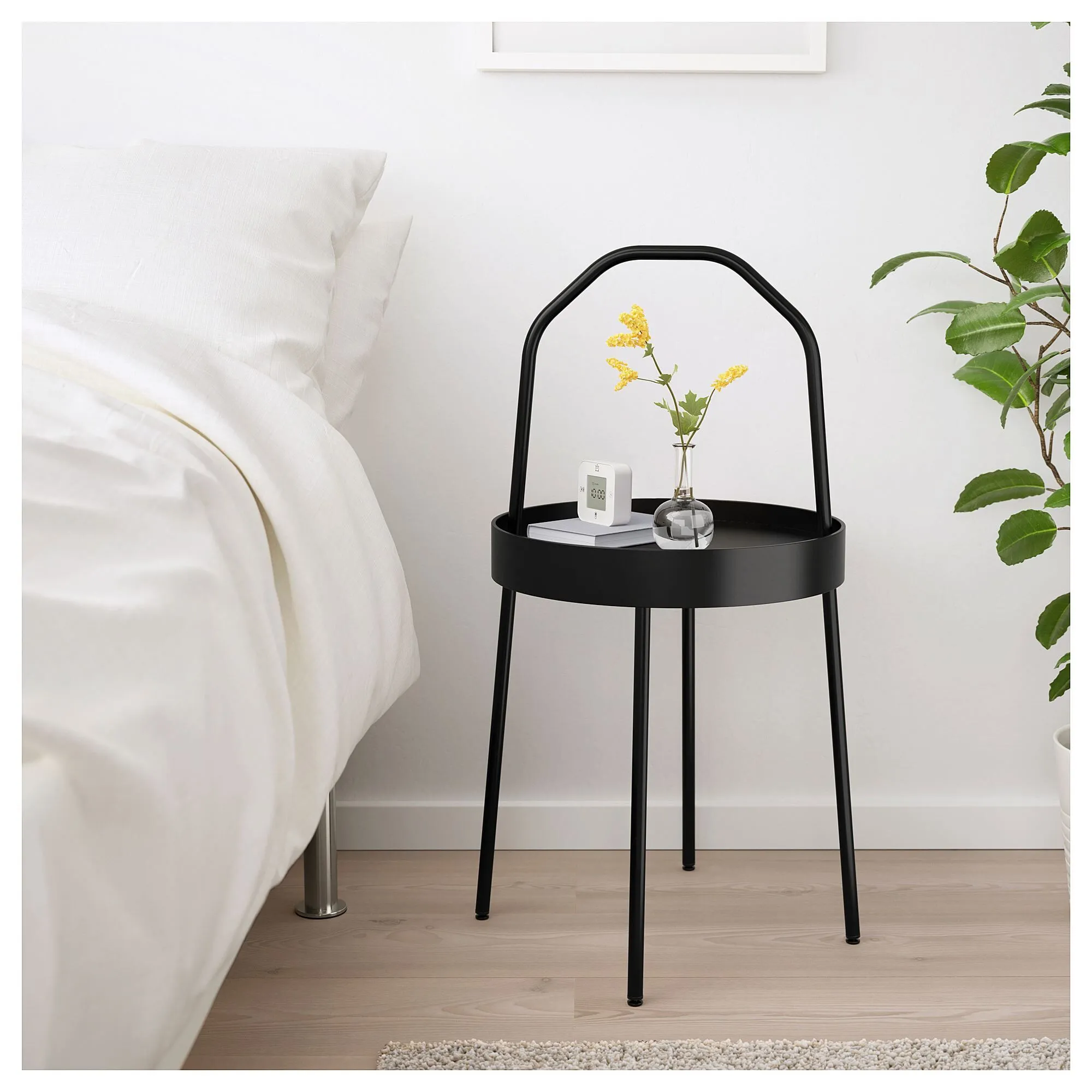картинка Приставной столик, черный, 38 см, BURVIK IKEA от магазина Одежда+