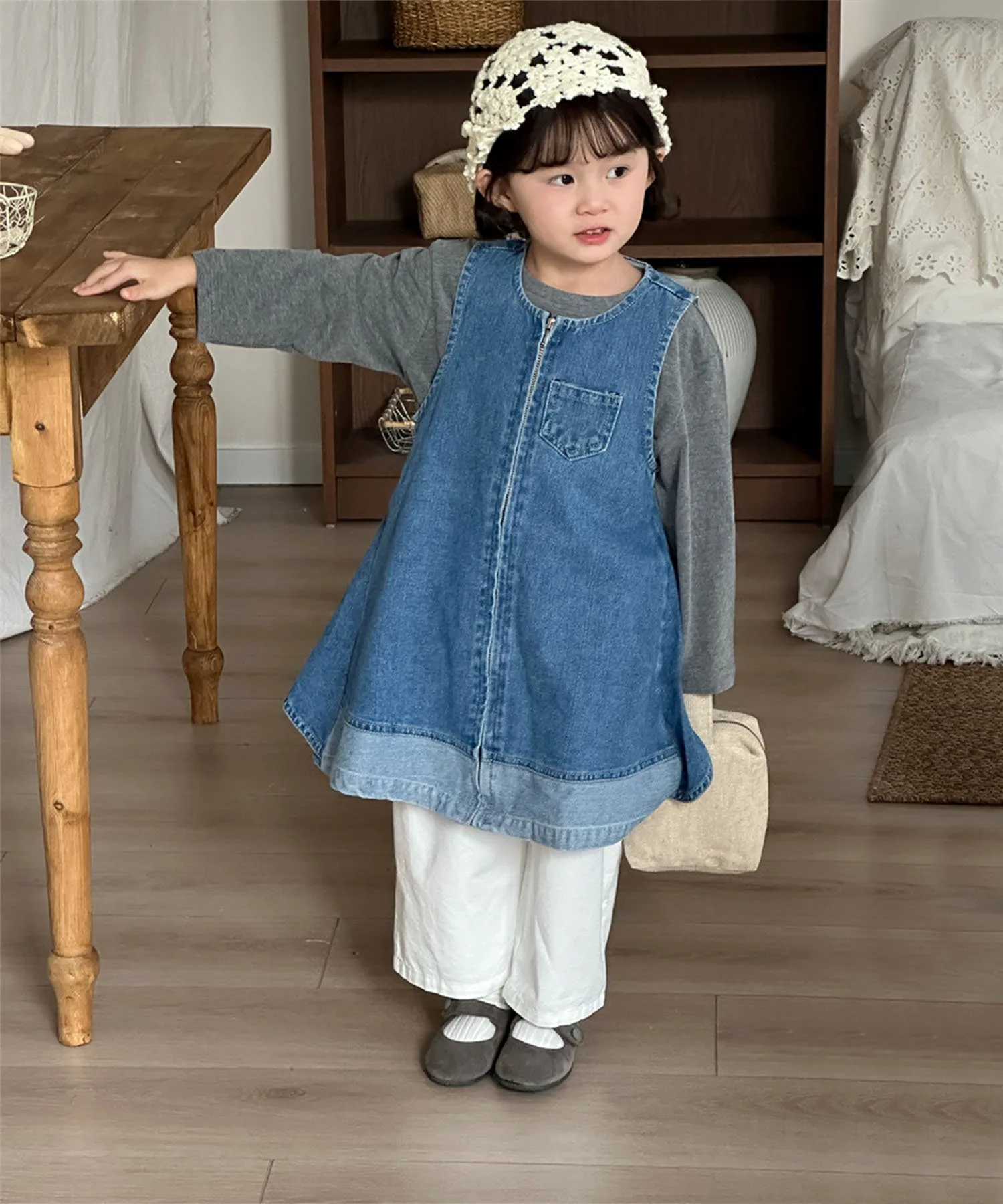 картинка Детское джинсовое платье на молнии Aimoha Kids, Navy от магазина Одежда+