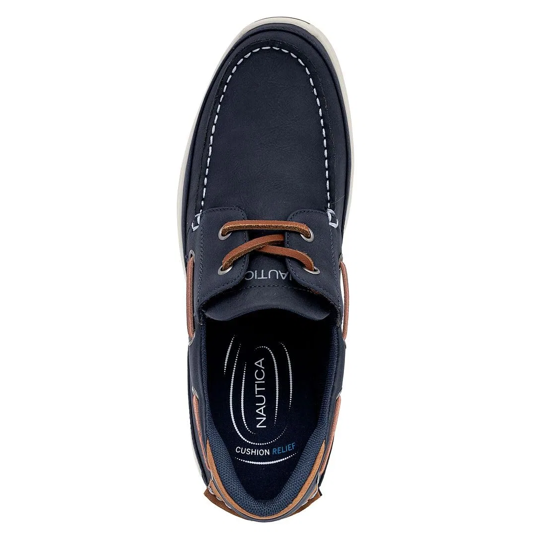 картинка Мужские топсайдеры на шнуровке с контрастной строчкой Nautica, Zapato Denim от магазина Одежда+