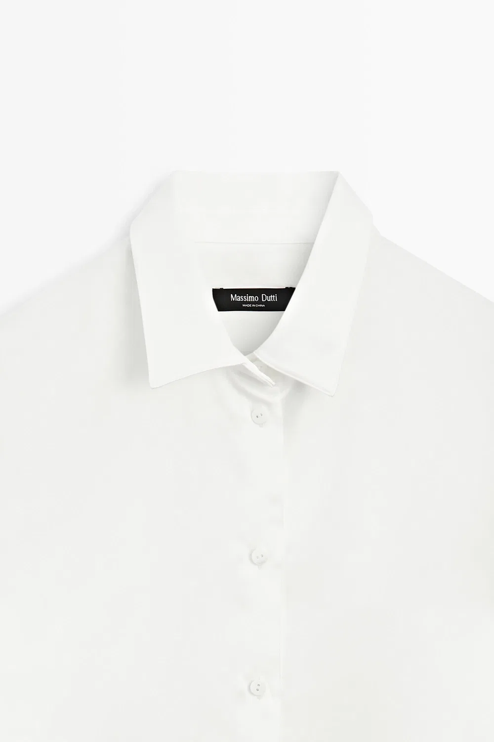 картинка Рубашка Massimo Dutti, атласная, струящаяся, белый от магазина Одежда+