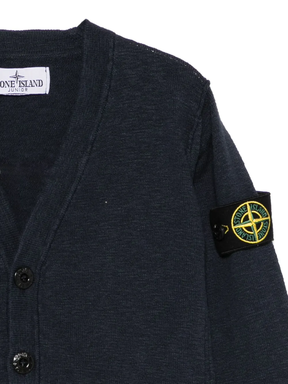 картинка Кардиган с нашивкой Compass Stone Island Junior, синий от магазина Одежда+