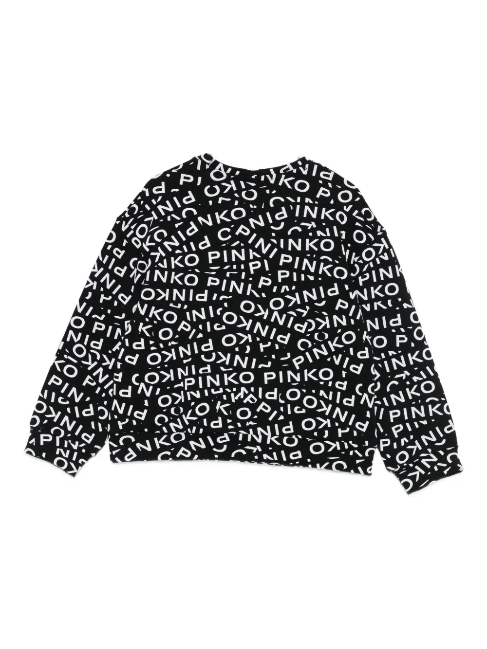 картинка Свитшот с принтом логотипа Pinko Kids, черный от магазина Одежда+
