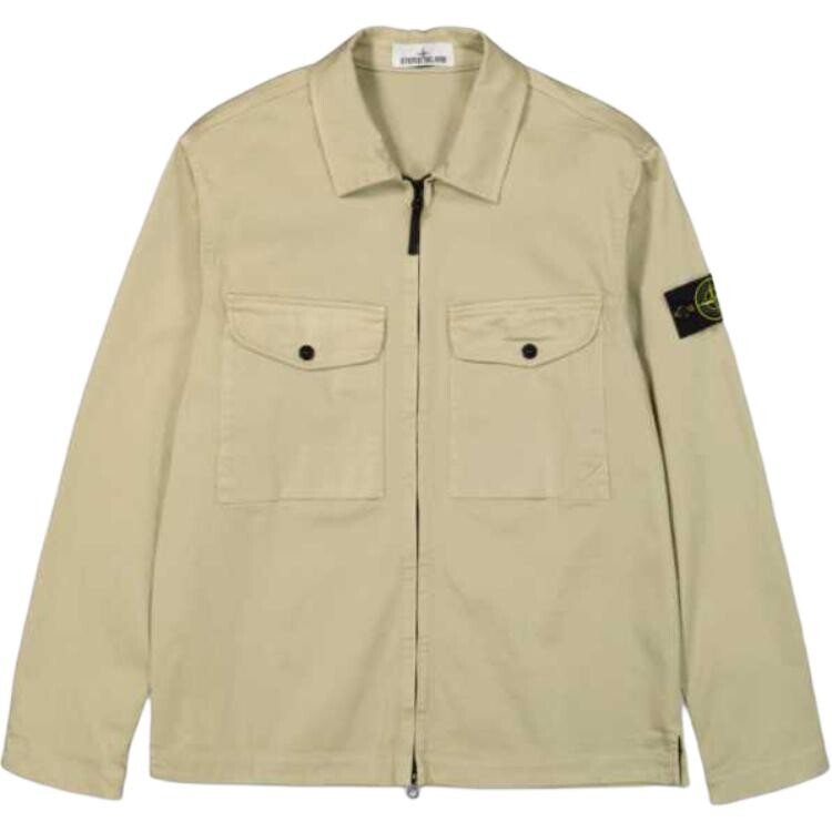 картинка Куртка-рубашка Stone Island Brushed Cotton Gabardine, песочный от магазина Одежда+