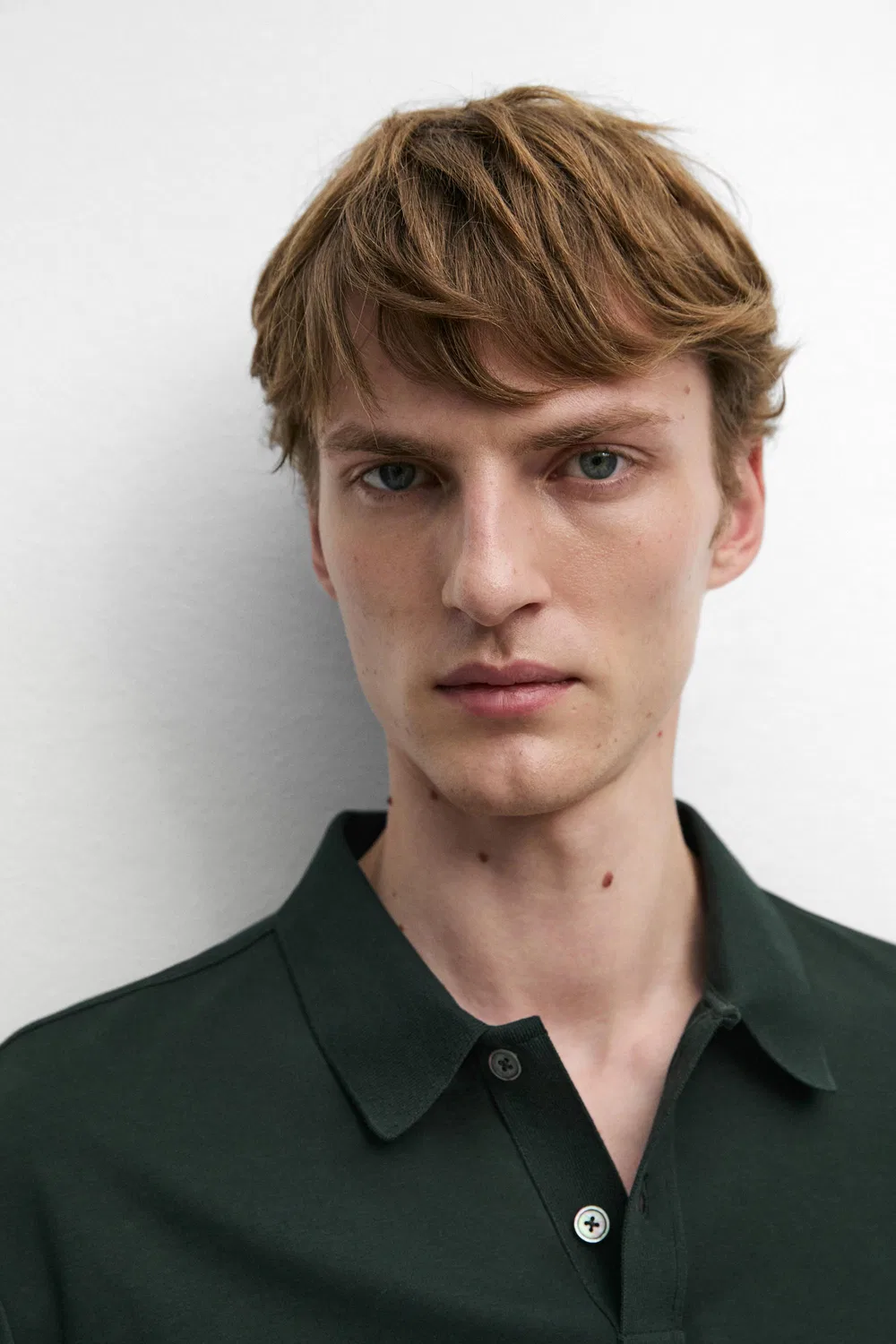 картинка Поло Massimo Dutti 100% Cotton Short Sleeve Shirt, хаки от магазина Одежда+