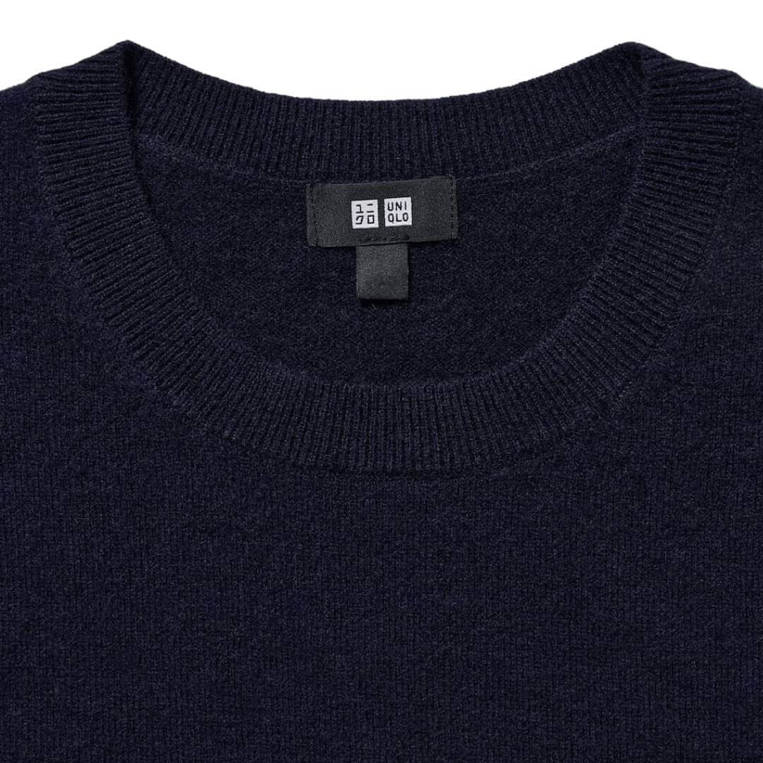 картинка Джемпер Uniqlo Cashmere Crew Neck, темно-синий от магазина Одежда+