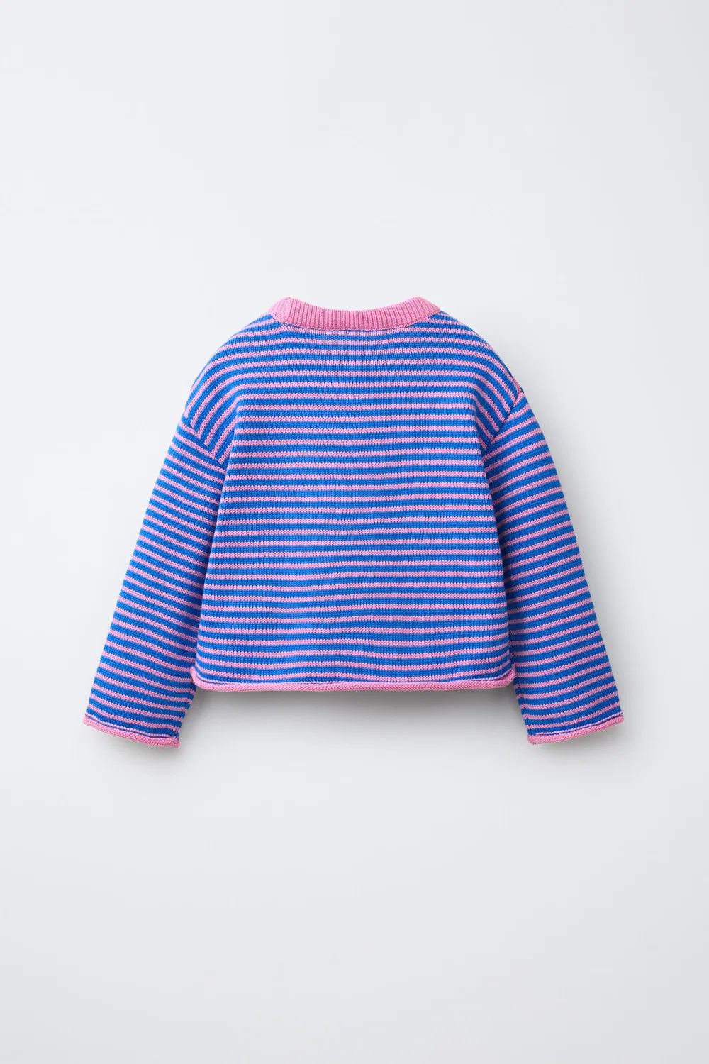 картинка Вязаный джемпер в полоску с вышитым сердечком. ZARA, Multicoloured от магазина Одежда+