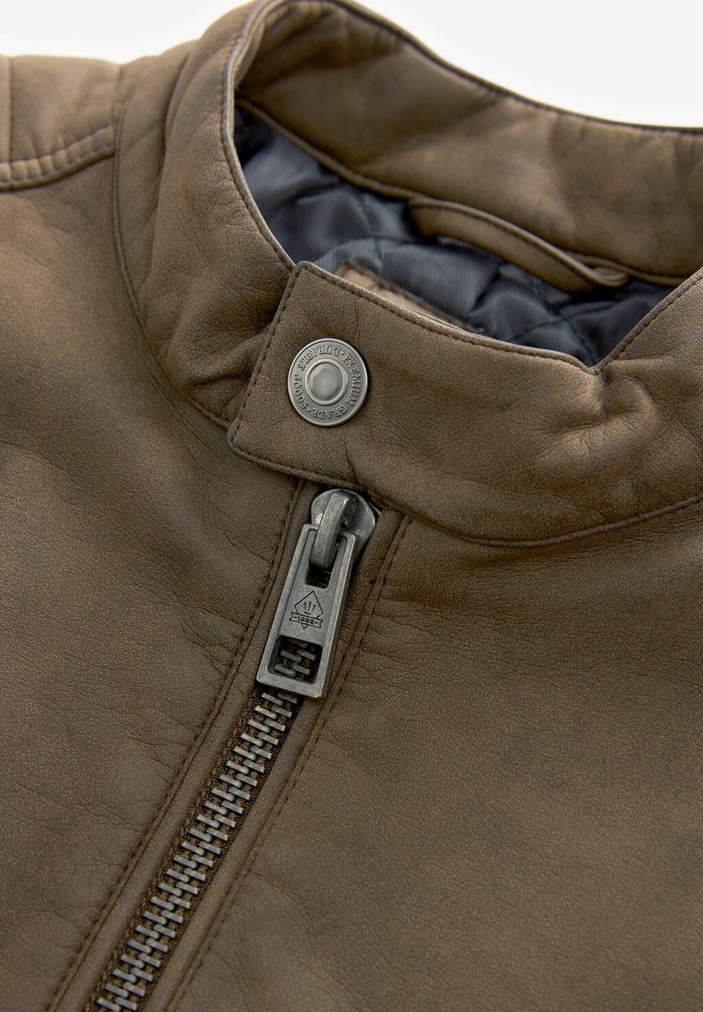 картинка Куртка из искусственной кожи REGULAR FIT Next, цвет brown от магазина Одежда+
