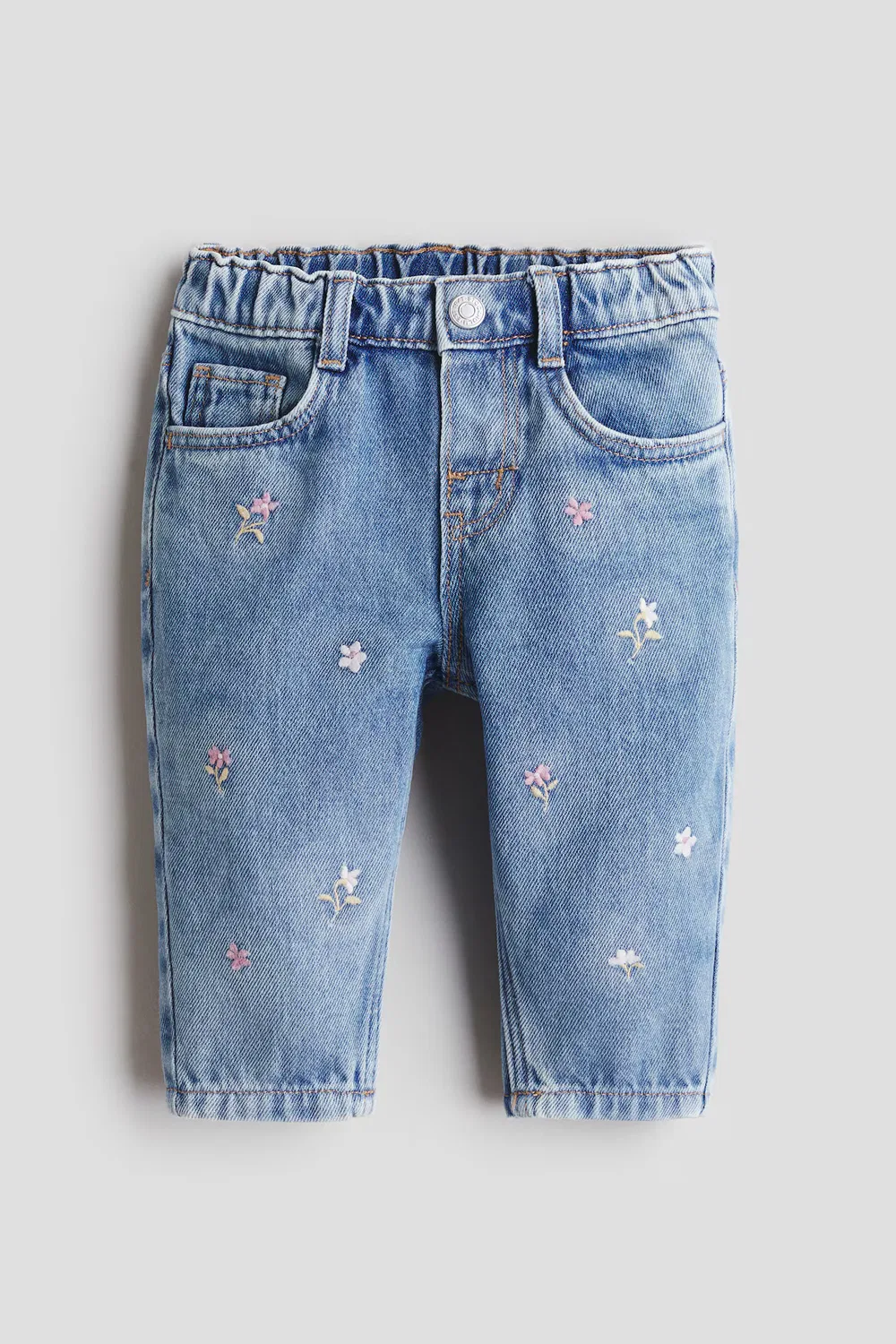 картинка Джинсы с вышивкой H&M, Helles Denimblau/Blumen от магазина Одежда+