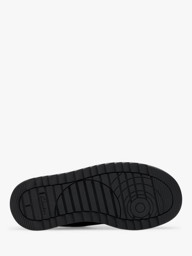 картинка Школьные туфли Clarks Keelan Flare, кожаные, на липучках, черные от магазина Одежда+