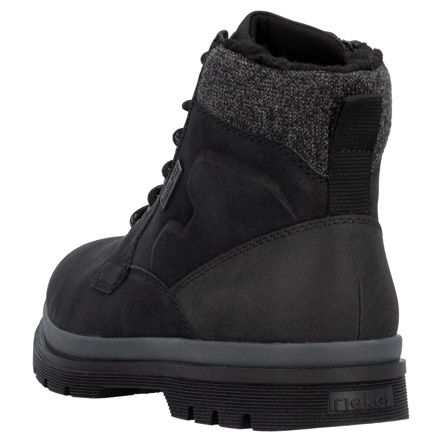картинка Мужские зимние дутики с мембраной Rieker, Black/Gray от магазина Одежда+