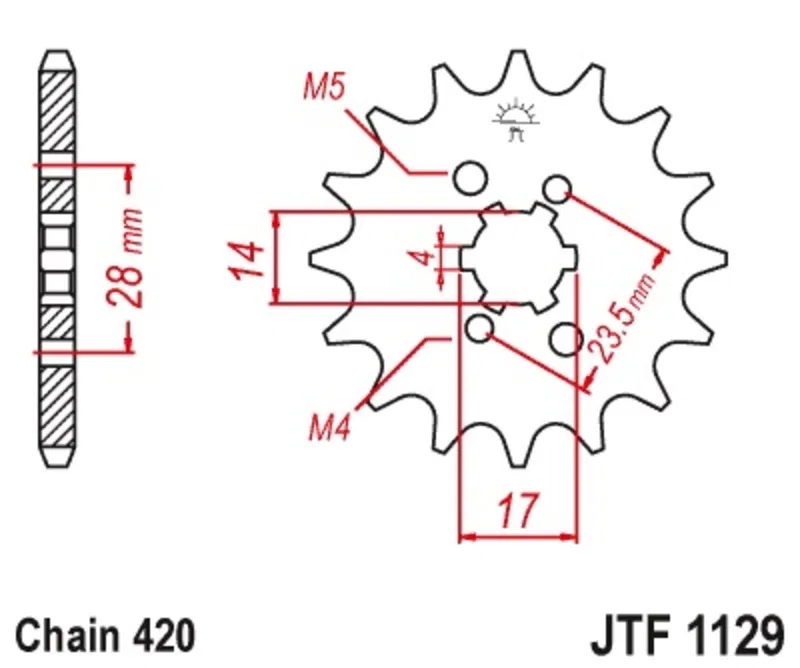 картинка Кетнрад JT SPROCKETS 1129 420 15 зубьев от магазина Одежда+