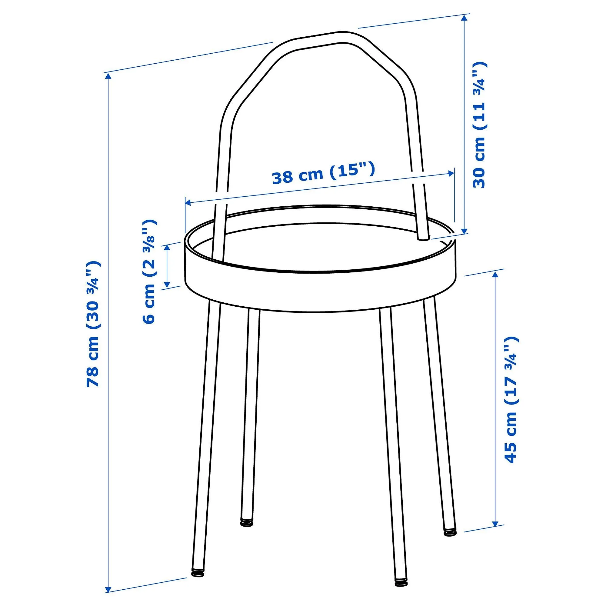 картинка Приставной столик, белый, 38 см, BURVIK IKEA от магазина Одежда+