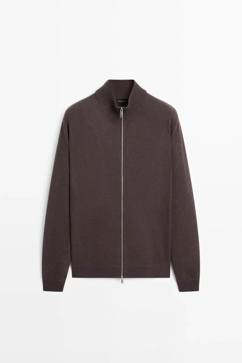 картинка Кардиган Massimo Dutti Wool Blend Zip-detail, коричневый от магазина Одежда+