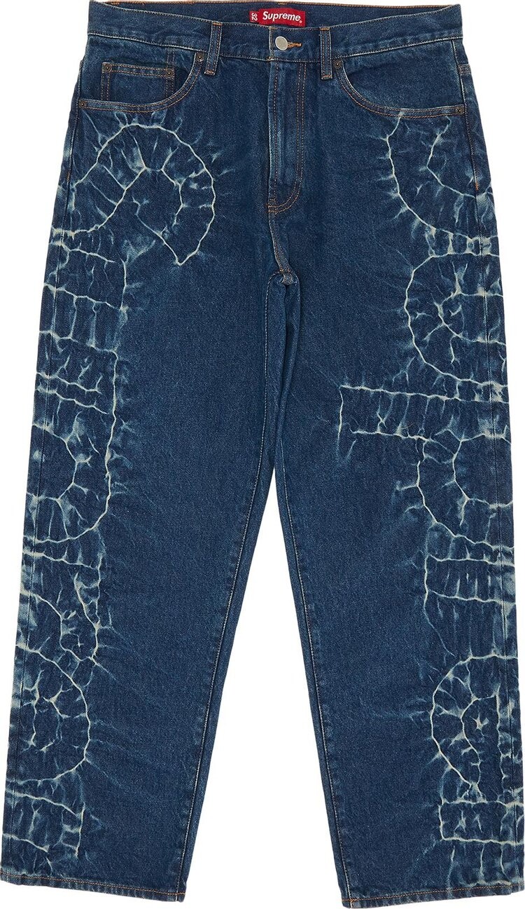 картинка Джинсы Supreme Shibori Loose Fit Jean 'Rigid Indigo', синий от магазина Одежда+